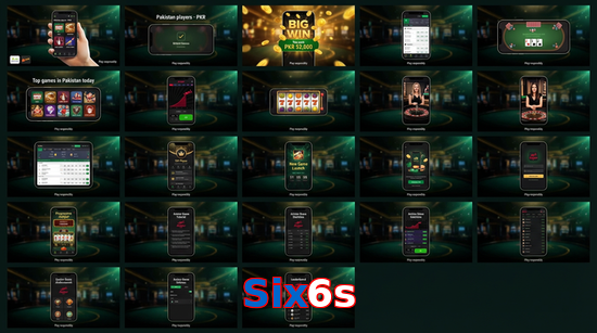 Main screen of Six6s bet page for PK players