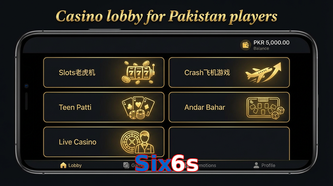 Lobby view of Six6s for Pakistan users